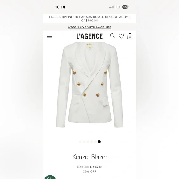 Ivory L’Agence Blazer - Picture 2 of 6
